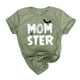 thumbnail image 2 of Puntoco Mujeres Casual Halloween Letras Impresión Camisa Manga Corta Camiseta tops Túnica Blusa Puntoco Puntoco-2744, 2 of 3