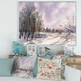 thumbnail image 2 of Designart 'Purple Snowy Tones With Winter Landscape' Traditional Framed Canvas Wall Art Print, 2 of 5