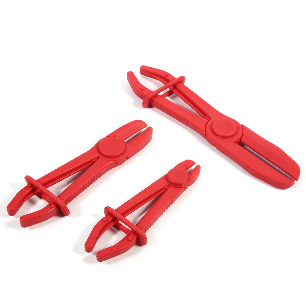 Line Clamps 3Pcs Flexible Nylon Hose Clamp Tool Set Brake Fuel Water Line Clamp Plier Hands Free Tool 