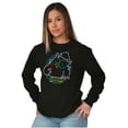 thumbnail image 4 of Tootsie Roll Pop Mr Owl Neon Sign Plus Size Long Sleeve Graphic Tee Shirt Brisco Brands 3X, 4 of 5