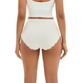 thumbnail image 2 of Unique Bargains Women's Comfort Full-Coverage Panties Wave Trim No Trace Briefs XS White, 2 of 6