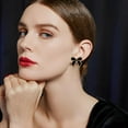 thumbnail image 6 of Fatay-T Gold Bow Earrings for Women Teen Pink Bowtie Dainty Long Tassel Drop Stud Trendy Statement Jewelry Gift, 6 of 7