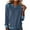 Blue, variant on Womens Solid Casual Long Sleeves Lapel Denim Tops Patchwork Stitching Pullover Sweatshirt Tops