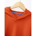 thumbnail image 5 of YONGHS Kids Girls Casual Hoodie Long Sleeve Lightweight Hooded Sweatshirt Pullover Tops Orange 9-10, 5 of 7