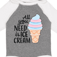thumbnail image 4 of Inktastic All You Need is Ice Cream with Ice Cream Cone Boys or Girls Long Sleeve Baby Bodysuit, 4 of 5