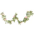 thumbnail image 1 of GOOHOCHY Guirnalda de rosas falsas, planta de flores artificiales, hojas colgantes para decoración de bodas y San Valentín., 1 of 8