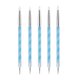 thumbnail image 2 of 5 piezas de herramientas portátiles de doble cabeza para decoración de uñas, herramientas de punta para puntear, pinceles de pintura, de , Azul Macarena Cepillo de uñas, 2 of 8