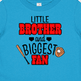 thumbnail image 4 of Inktastic Little Brother and Biggest Fan Baseball Glove and Bat Boys Baby T-Shirt, 4 of 5