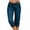 Dark Blue, variant on Penkiiy Womens Capri Sweatpants Casual Cropped Jogger Running Pants Lounge Loose Fit Drawstring Waist with Side Pockets XL Blue