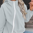 thumbnail image 6 of Sentmoon Lightweight Jacket Women Windproof Hooded Neck Rain Jackets Lined Long Sleeve with Zipper Raincoat with Pockets for Rainy Days Golf Weekend, 6 of 9