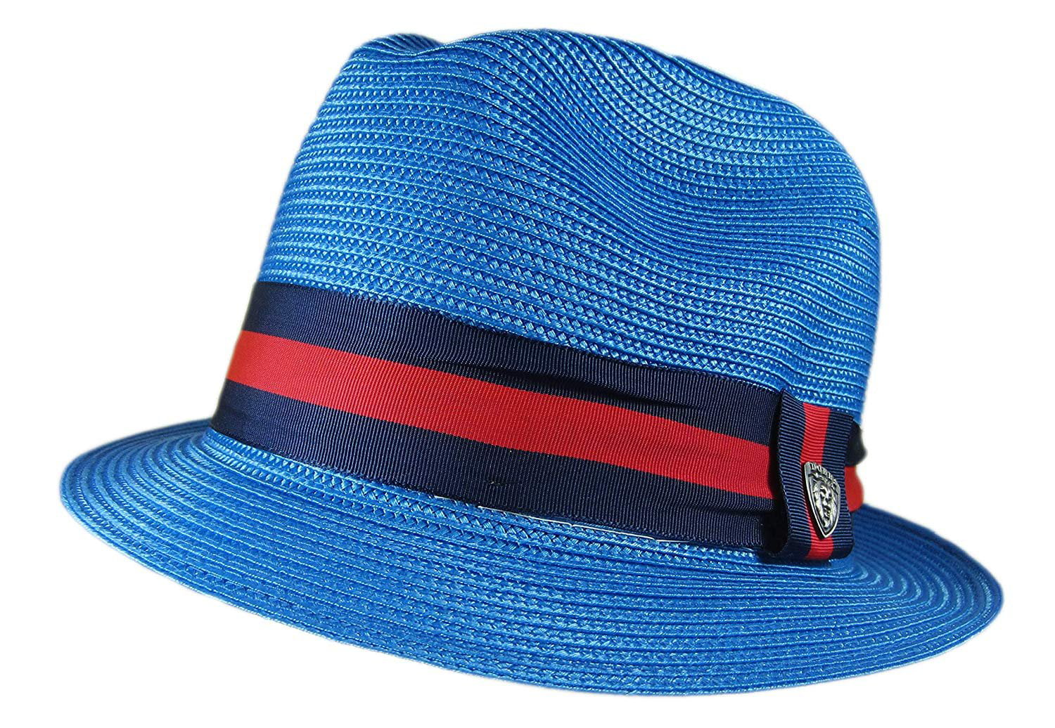 Dobbs - Dobbs Royal Blue Merced Straw Hat Fedora Size Medium Oval 1 1/2 ...