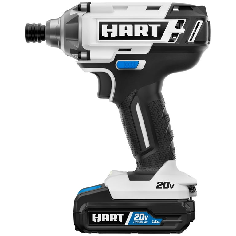 HART 20-Volt Cordless Impact Driver Kit, (1) 1.5Ah Lithium-Ion Battery 