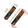 thumbnail image 2 of Bingfone Vintage Style Elk Design Patterned Men's Women's Casual Cotton Socks, 2 of 5
