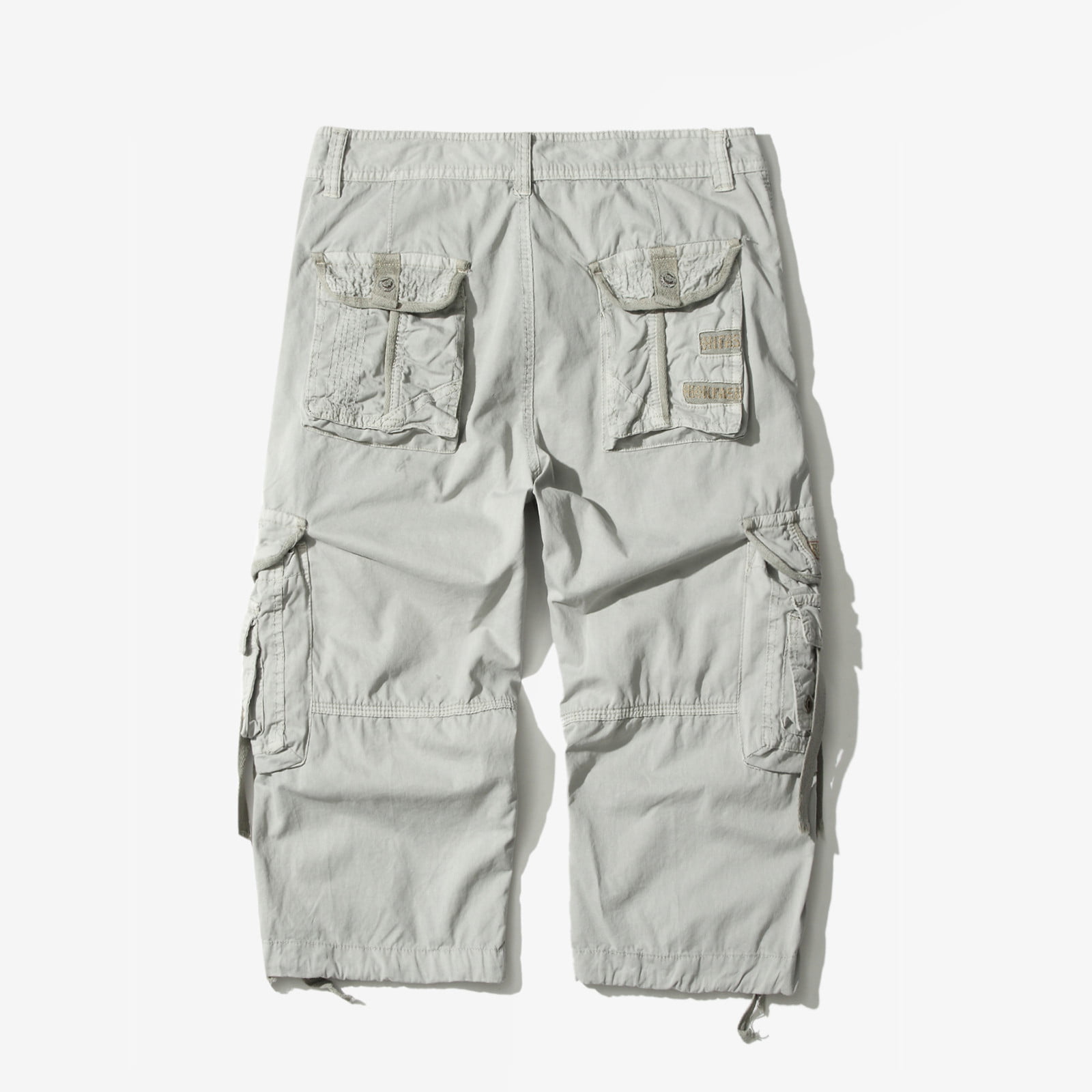 Penkiiy Mens Shorts Cargo Men's Casual Pure Color Outdoors Pocket Beach  Work Trouser Cargo Shorts Pant Gray Shorts