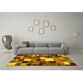 thumbnail image 3 of Ahgly Company Machine Washable Indoor Rectangle Abstract Yellow Contemporary Area Rugs, 6' x 9', 3 of 4