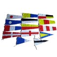 thumbnail image 1 of Maritime Signal Code Flag Set - 100% Cotton -Set Of Total 14 Flags - Both Sided - Marine / Nautical / Boat / Ship /, 1 of 1