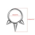 thumbnail image 3 of Surgical Steel Septum Jewelry Silver Spike Hinged Piercing Earrings for Women 16 Gauge Septum Ring 8mm Septum Clicker, 3 of 5