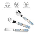 thumbnail image 3 of Gaeub Mallard Duck Swimming In A River Print 3-Piece Children Knife Spoon Fork Set,Stainless Steel Child Flatware Set,Kids Utensils Set with Case for Lunch Box (Fork Spoon Knife Combo), 3 of 8