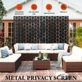 thumbnail image 2 of Decorative Metal Divider – 183x120cm Freestanding Privacy Screen – Rust-Resistant & Modern Geometric – Patio, Balcony, Backyard & Pool – Black, 2 of 6