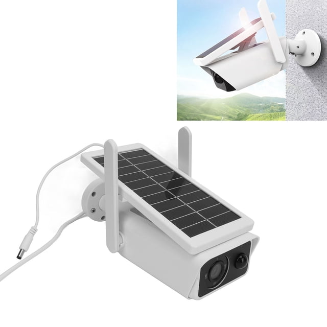 Cámaras De Seguridad Solares, Cámara De Seguridad Inalámbrica A Prueba De Agua 1080P HD De Visión Nocturna En Color IP66 Para El Hogar