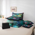 thumbnail image 6 of Feelyou Green Hippie Dragonfly Twin Bedding Sets 7pcs, Flower Botanical Comforter Set, 6 of 8