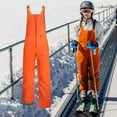 thumbnail image 7 of CCRFTGI Girls Snow Pants Waterproof Thermal Fashion Snow Bib Overall Adjustable Strap Soft Comfy Winter Snowsuit Orange 10-12Years, 7 of 7