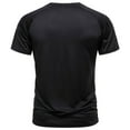 thumbnail image 4 of Men's Mesh T-Shirt Color Block Short Sleeve Round Neck Sporty Casual Top Gray XL, 4 of 5