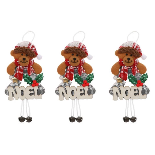 Adornos navideños para colgar en la puerta de cascabeles, decoraciones para árboles de Navidad con campanas