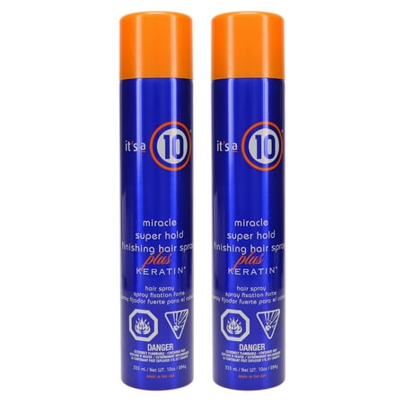 It's a 10 Super Hold Finish Spray Plus Keratin 10 oz 2 Pack