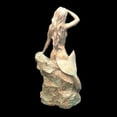 thumbnail image 4 of Homestyles 16 in. Bronze Patina Classic Mermaid Sitting on Coastal Rock Looking Out to Sea Beach Nautical Large Statue, 4 of 6