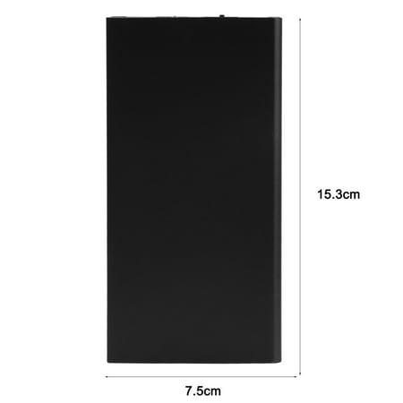 6720t Mobile Thin - 20000mah Double USB Ultra Thin Portable External Battery C harger P ower bank for Mobile Cell Phone iPhone Black