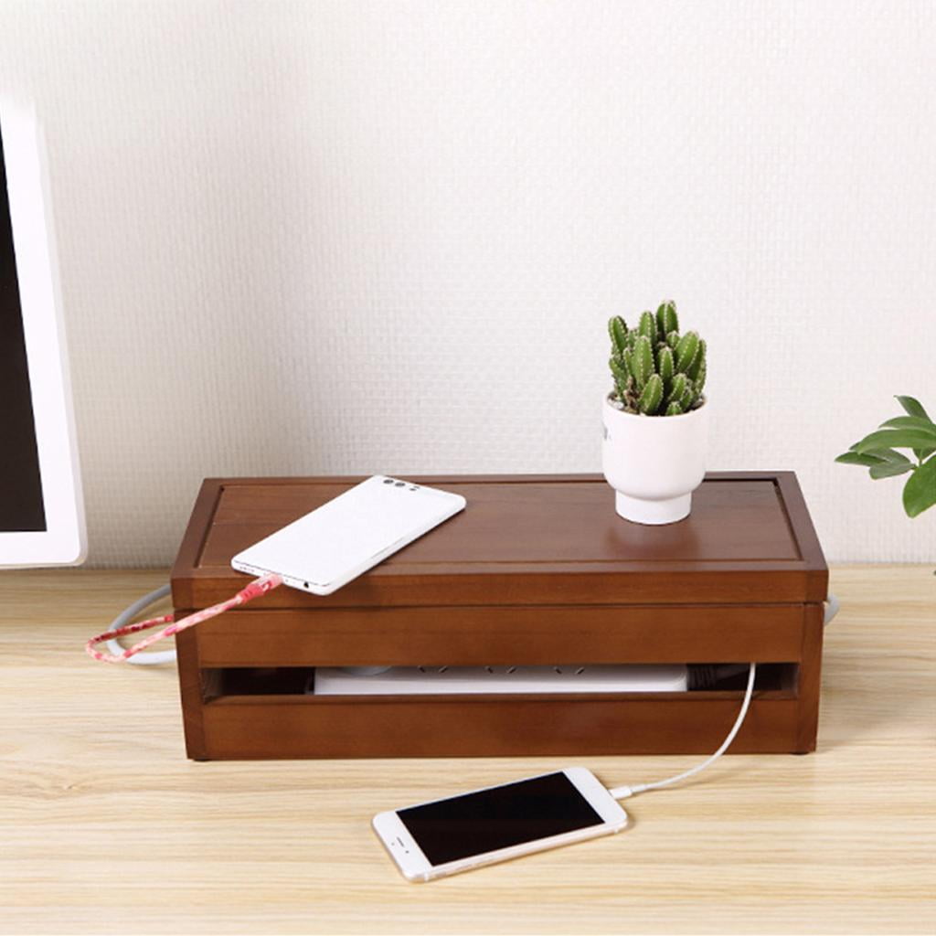 Cable Management Box Cord Organizer Conceal Cord Blocks Electrical Cables Concealer Organizer Cover Hider for Desktop Home Kitchen coffee