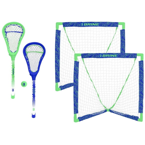 Brine Junior Lacrosse Game Set - 2 Nets, 2 Sticks, 1 Ball!