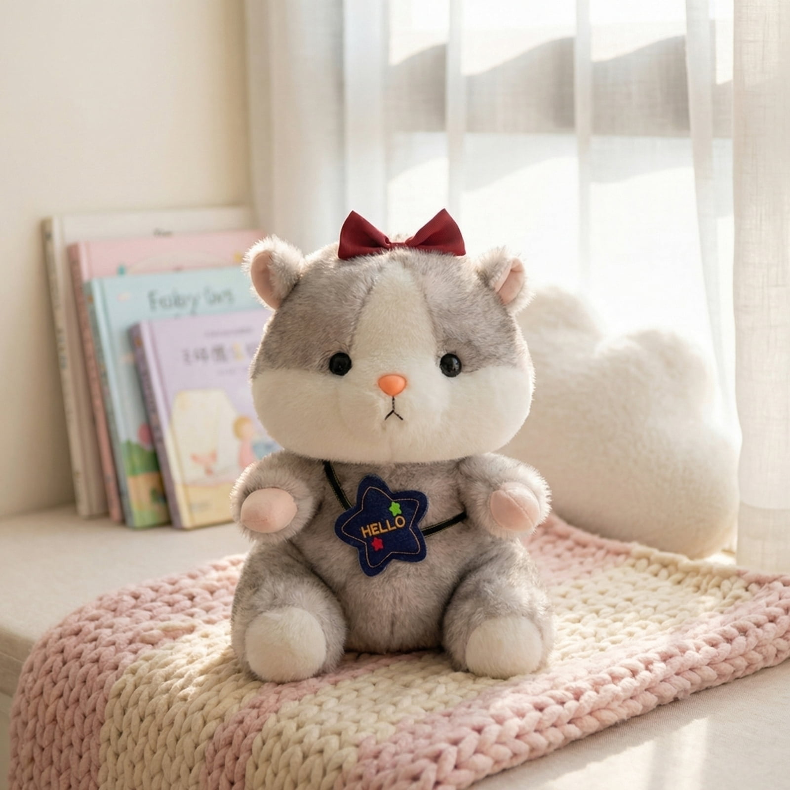 Plush Hamster Toy, Cute, 1 Pack,Suitable for Sleep Comfort Cuddle, Gift for Kids and Pillow