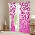 thumbnail image 3 of Feelyou Leopard Print Curtains Pack of 2 (52x84 Each), Pink Sequin Print Window Curtains, 3 of 6