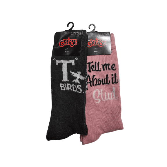 Grease Movie Socks, Shoe Size 6.5-12 , 2 Pairs