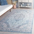 thumbnail image 3 of SAFAVIEH Arizona Parker Medallion Polyester Area Rug, Light Blue/Ivory, 3' x 5', 3 of 13