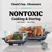 Ninja Crispi Glass Air Fryer 4-Qt, 4-in-1, Air Fry Bake Recrisp, Portable, Dishwasher Safe, FN101SG Sage