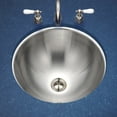 thumbnail image 2 of Houzer CRO-1620-1 Opus 16" Stainless Steel Undermount Round Bathroom Sink with Overflow Drain Assembly, 2 of 5