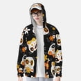 thumbnail image 2 of Balery Cat Skulls and Flowers Sudadera ligera de manga larga con capucha y protección solar UPF 50+ para hombre y mujer, ideal para pesca y running-Large, 2 of 7