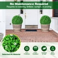 thumbnail image 5 of Topbuy 2 PCS Artificial Boxwood Topiary Balls 19.5” Faux Plants Decorative Boxwood Balls with White Flowers & Holly Leaves, 5 of 7