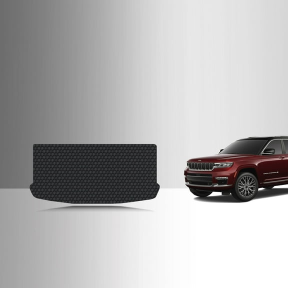 ToughPRO Trunk Mat Compatible with Jeep Grand Cherokee L 2023 3rd Row Up - All Weather Heavy Duty (Made in USA) Black Rubber