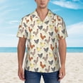 thumbnail image 6 of Picia Funny Chicken Gentle Cotton Regular Fit Short Sleeve Casual Hawaiian Shirt for Men-, 6 of 9