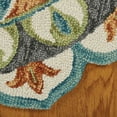 thumbnail image 4 of Ox Bay Enid 6' Round Rust /Teal Floral Medallion Indoor Area Rug, 4 of 8
