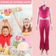 thumbnail image 2 of 3 uds. Traje rosa para niñas, estilo Retro, estampado de estrellas, traje de fiesta de un solo pecho FLhrweasw Nuevo, 2 of 9