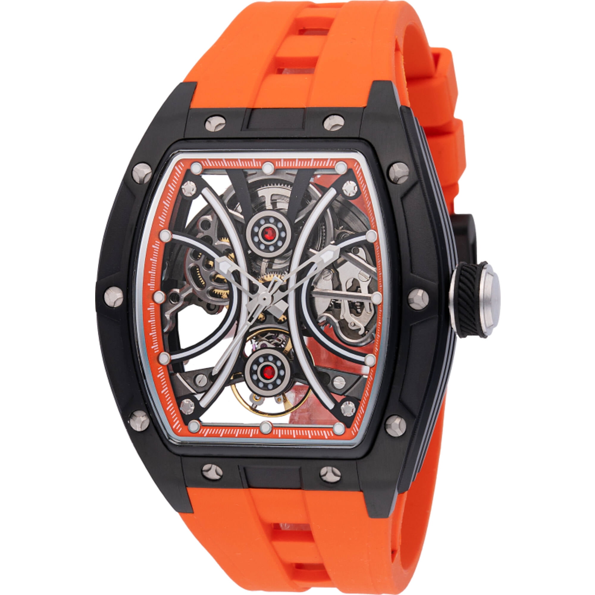 スポーティーデザイン★赤白 INVICTA S1 Rally 47349 Invicta 49026 Men's S1 Rally Automatic White Rubber Strap Watch
