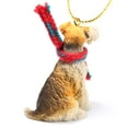 thumbnail image 2 of Wire Fox Terrier Tiny Miniature One Christmas Ornament Red - DELIGHTFUL!, 2 of 2
