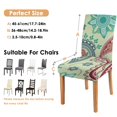 thumbnail image 6 of Exotic and Artistic Paisley Bohemian Dining Chair Covers 4 Pack with Vintage Floral Ethnic Retro Colorful Pattern Washable Polyester Stretch Slipcovers Removable Protector for Classic Home, 6 of 7