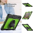 thumbnail image 3 of Case for Samsung Galaxy Tab S8 Plus/S7 FE/S7 Plus 12.4 Inch with Screen Protector, 360 Degree Rotating Kickstand Hand Strap Heavy Duty Shockproof Cover with Shoulder Strap, Lime PC, 3 of 7
