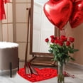 thumbnail image 1 of TIMIFIS Bathroom Rugs Valentine's Day Carpet Three Sizes Faux Wool Entry Door Mat Bathroom Non Slip Mat Love Pattern Valentine's Day Decoration Polyester Carpet, 1 of 6